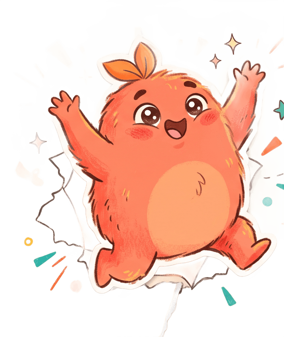 Pip, the From Prototype to Product mascot, bursting out cheering